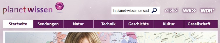 Link zur Planet-Wissen-Website der ARD